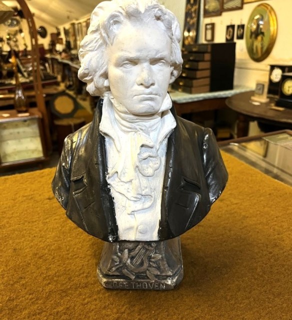 Vintage Plaster Bust of Beethoven