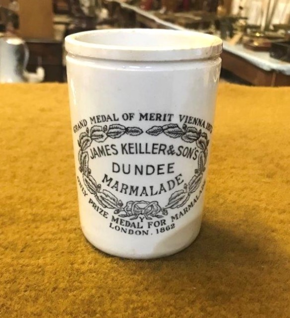 Vintage James Keiller & Sons Dundee Stoneware Marmalade Jar