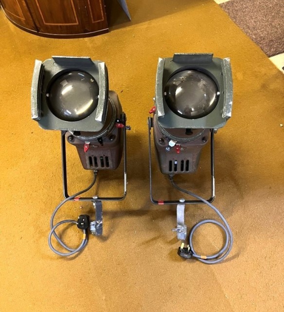 Vintage Pair of Strand Co Theatre Lamps from Chichester Festival Theatre