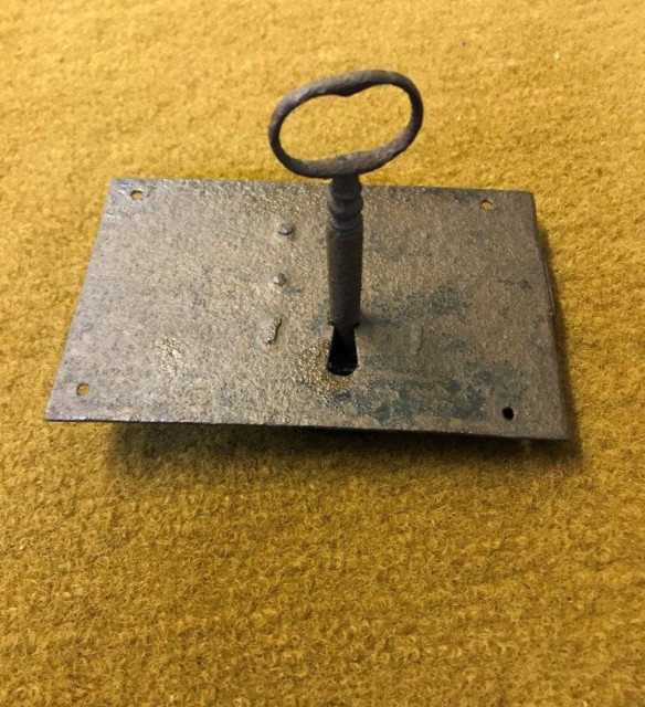 Victorian Iron Lock and Key