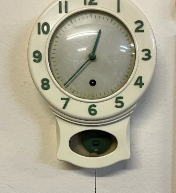 Vintage Smiths Bakelite Drop Dial Clock 8 Day Movement