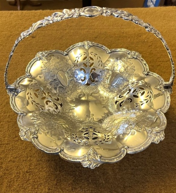 Victorian Silver Plated Fruit Bowl Marked JS&S for John Sherwood & Sons Birmingham