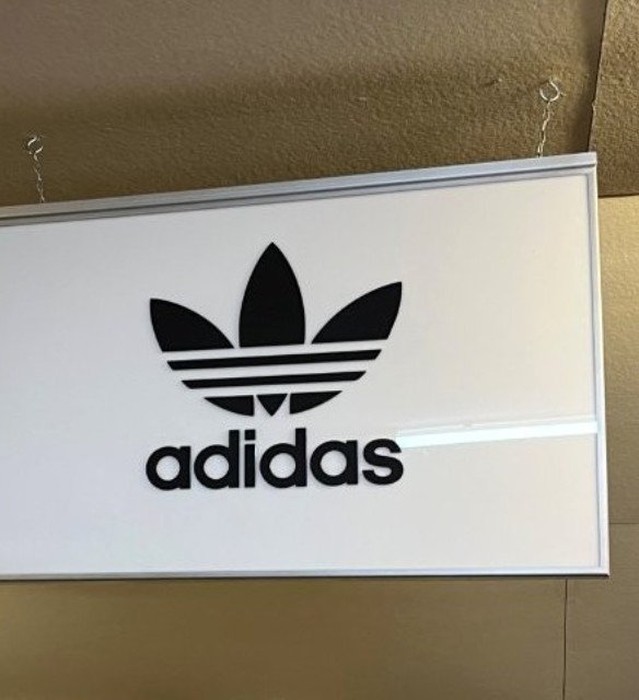Vintage Illuminated "Adidas" Sportswear Sign