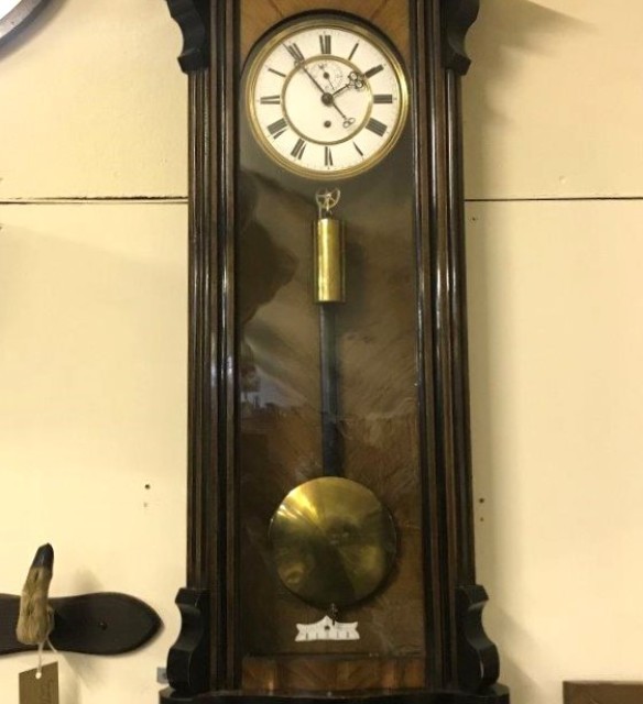 Walnut Cased Vienna Regulator Clock