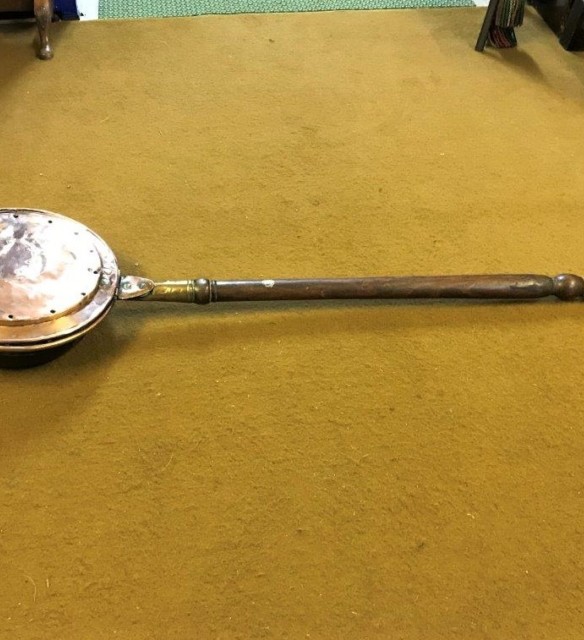 Antique Copper Bed Warming Pan