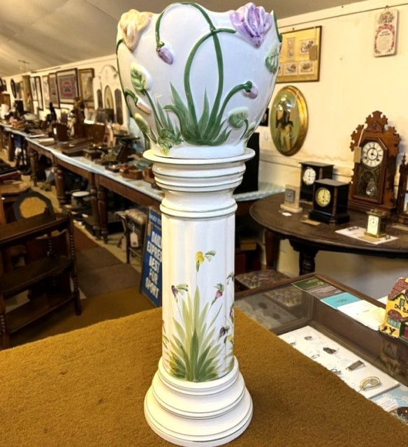 Vintage Ceramic Planter on Pedestal