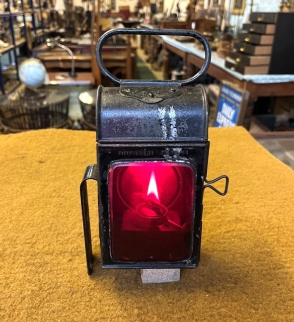 Antique Duntafil Railway Signal Oil Lamp