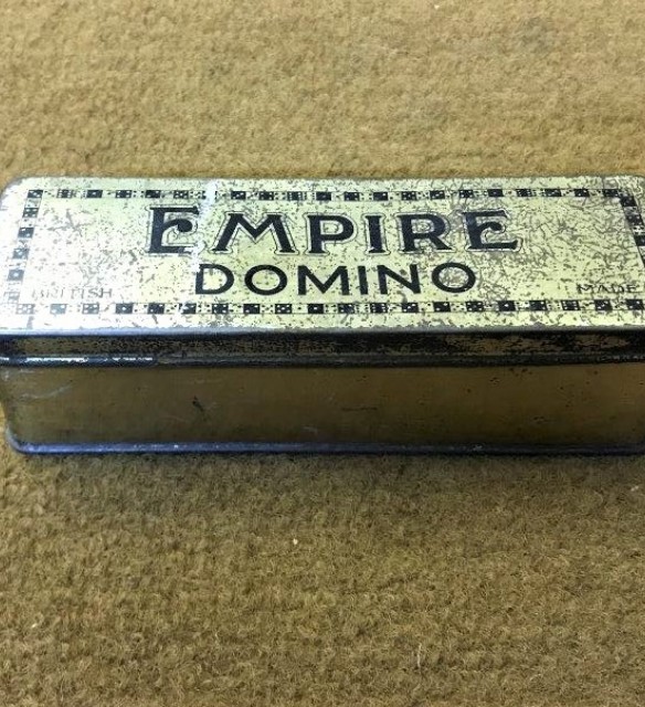 Vintage Empire Domino Set in Tin