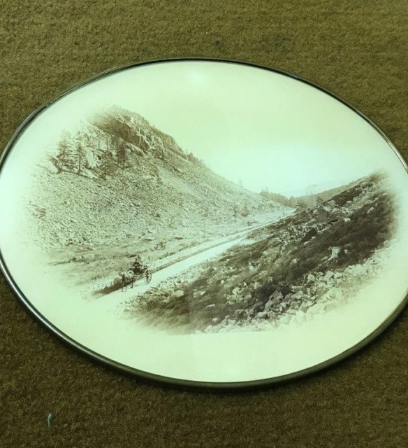 Oval Sepia Photo Print "The Pass of Ballater"