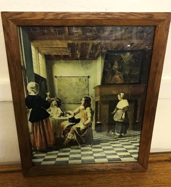 Print "Interior of a Dutch House" by Pieter de Hooch