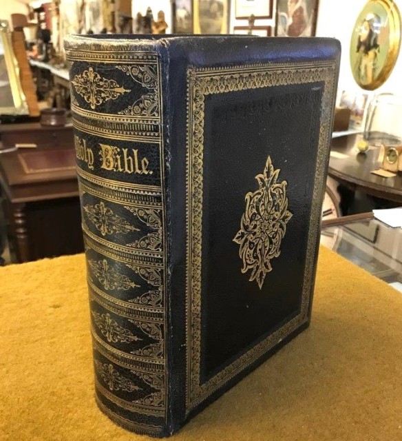 Antique Holy Bible, Browns Self-Interpreting Family Bible