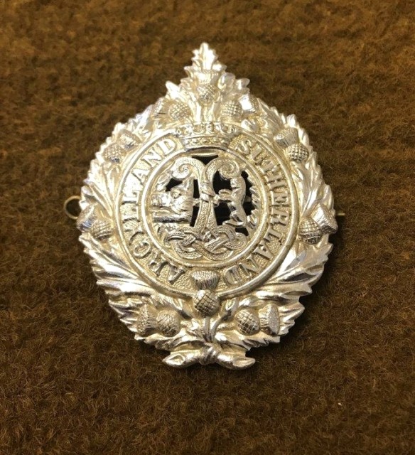 Argyll & Sutherland Highlanders Staybrite Bi Metal Cap Badge