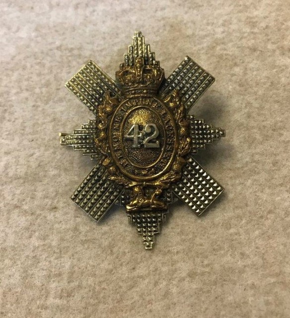 42nd Royal Highland Regiment of Foot (Became The Black Watch) Cap Badge