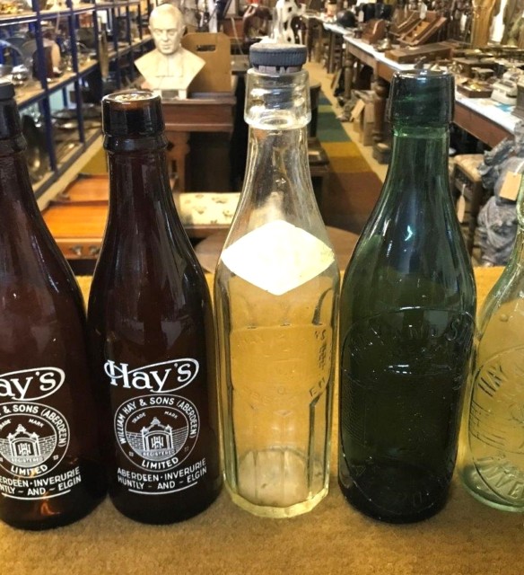 Vintage Lemonade / Ginger Beer Bottles Hay and Son Aberdeen, Inverurie, Huntley and Elgin