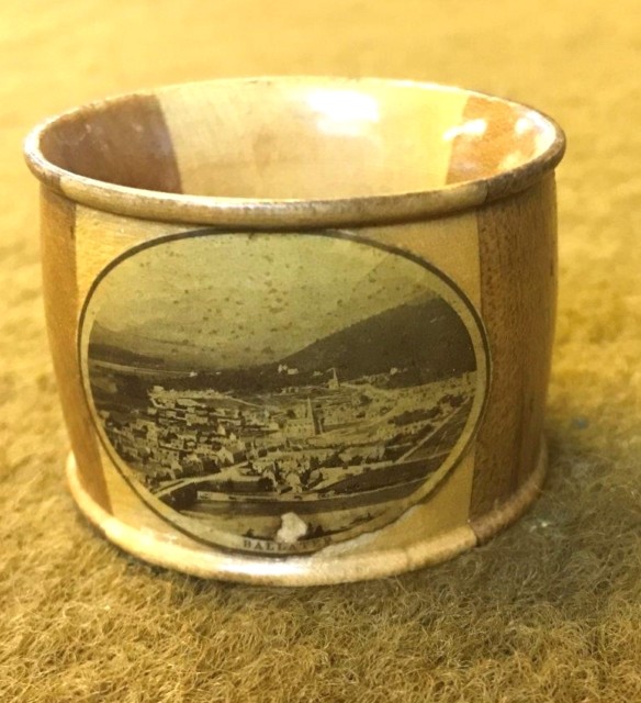 Antique Mauchline Ware Napkin Ring "Ballater"