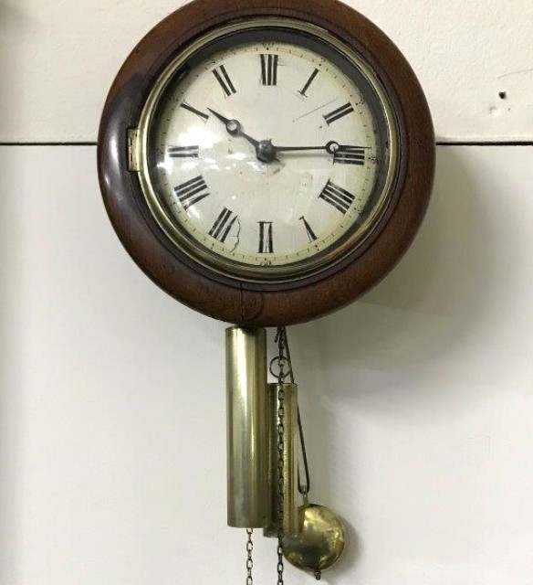 Victorian Postman's Weight Driven Wall Clock