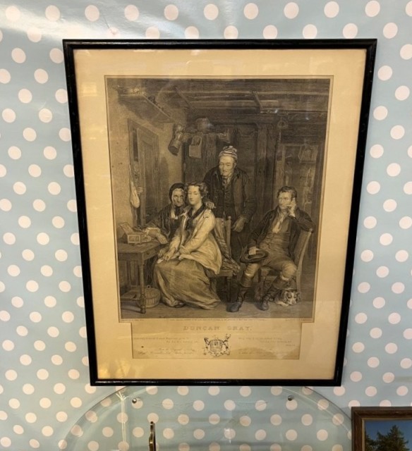 Antique Print Duncan Gray from the Original Painting by D Wilkie R.A. and ﻿Engraved by F Engleheart