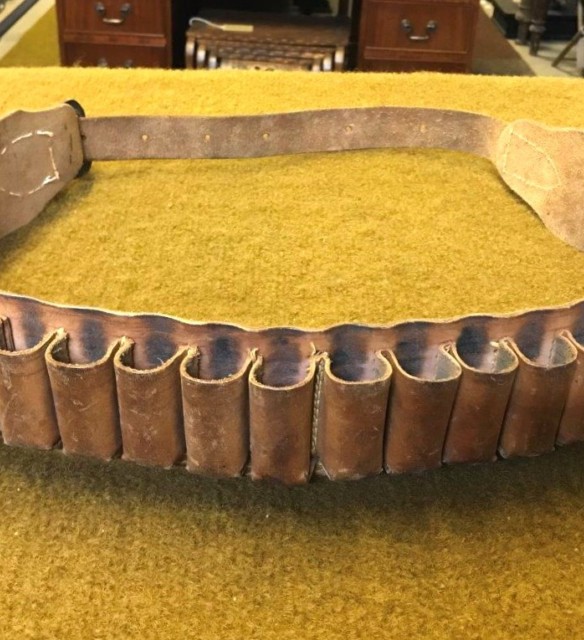 Vintage Leather Shotgun Cartridge Belt