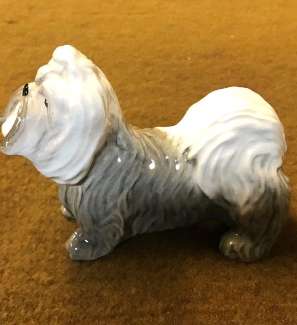 Vintage Ceramic Shih Tzu Dog Figure Signed by Willie Forbes Braemar