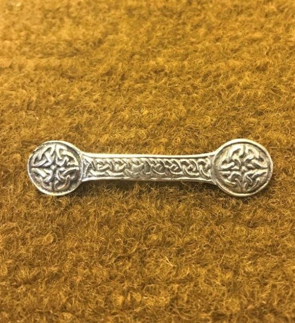 Celtic Bar Brooch Scottish Sterling Silver