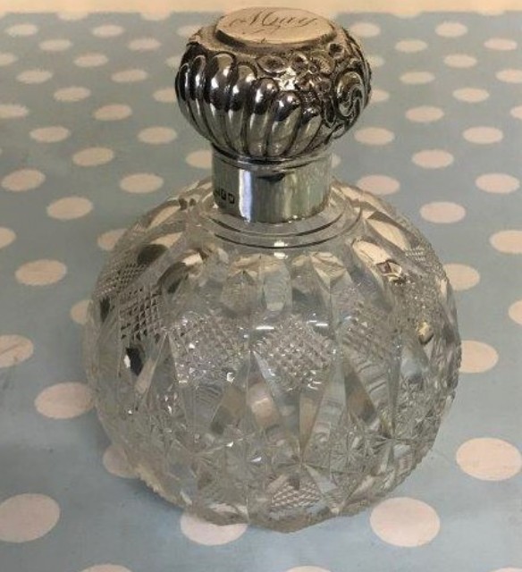 Silver Top Scent Bottle