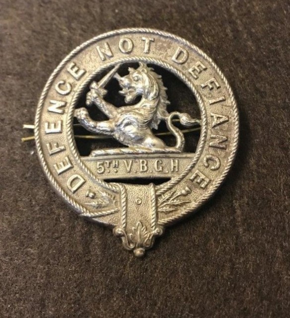 5th Volunteer Battalion (Deeside Highland) Gordon Highlanders Cap Badge