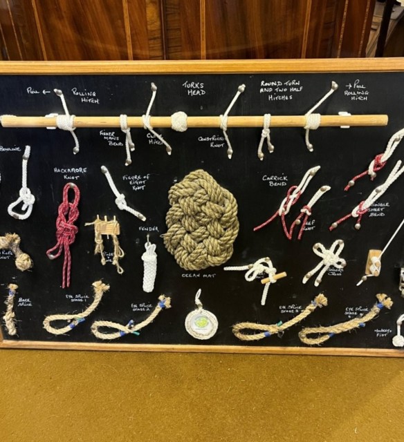 Vintage Large Nautical Knott and Splice Display