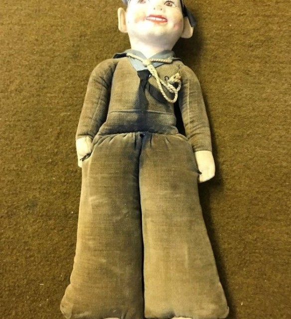 Rare Antique Norah Wellings Sailor Cloth Doll R.M.S. Almanzora