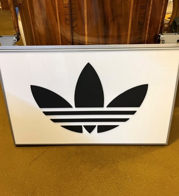 Vintage Illuminated "Adidas" Sportswear Sign