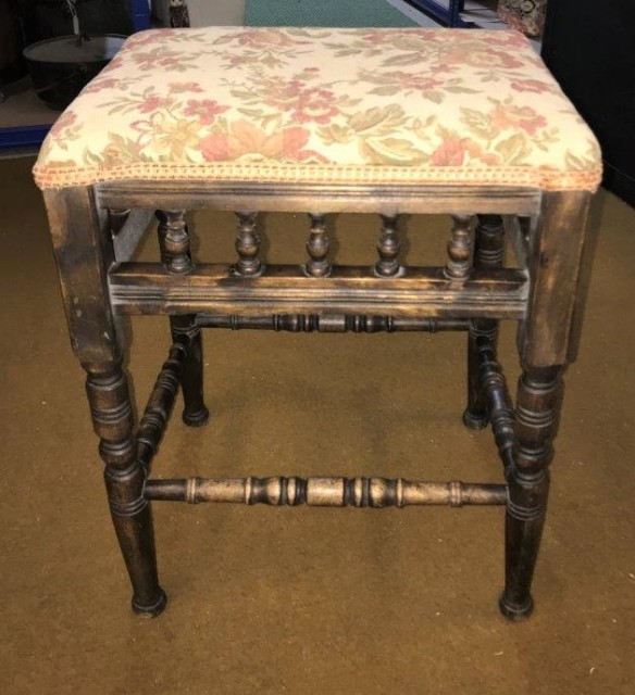 Piano Stool Fabric Topped