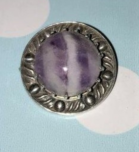 Scottish Silver and Agate Brooch