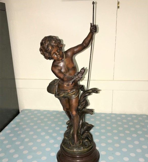 Bronzed Spelter Figure "Pecheur"