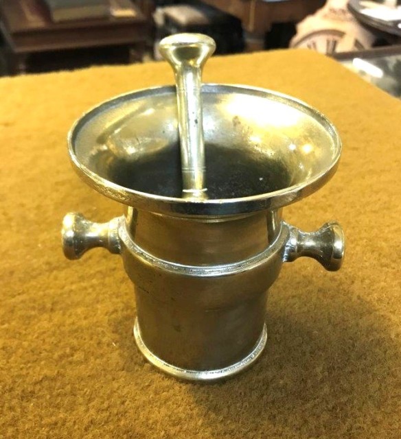 Vintage Brass Mortar and Pestle