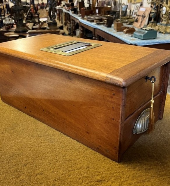 Vintage Mahogany Counter Top Cash Register