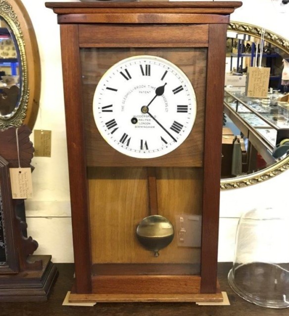 Vintage Gledhill-Brook Time Recorder Clock Original Fusee Movement