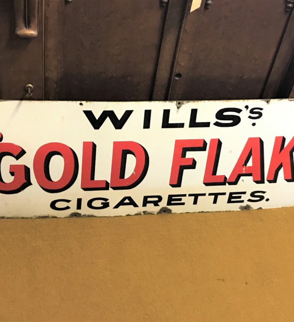 Will's "Gold Flake" Cigarettes Enamel Sign