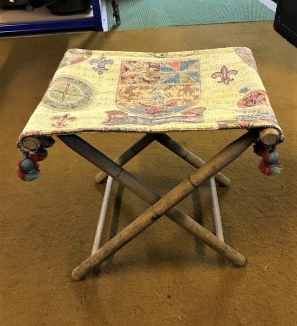 Childs Fabric Topped Folding Stool