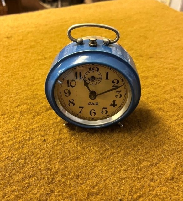 Vintage JAZ Art Deco French Alarm Clock