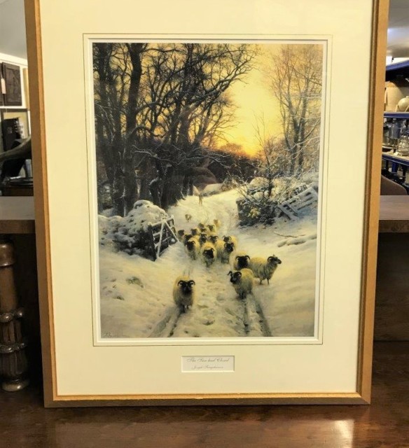 Framed Joseph Farquharson Print﻿ "The Sun Had Closed"