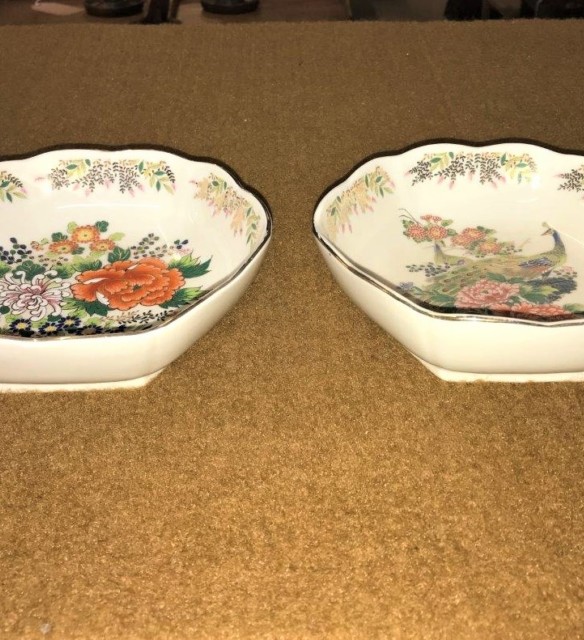 Pair of Satsuma Dishes