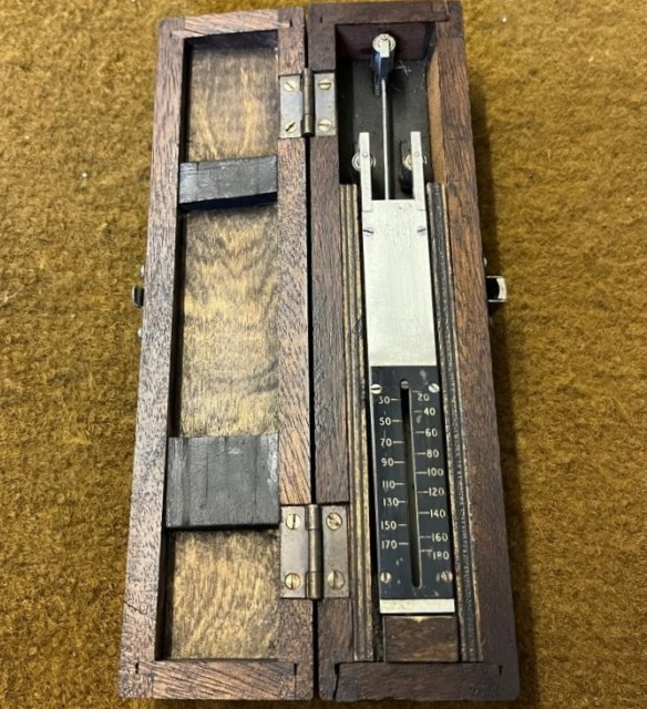 Vintage Wooden Cased Wire Tension Gauge