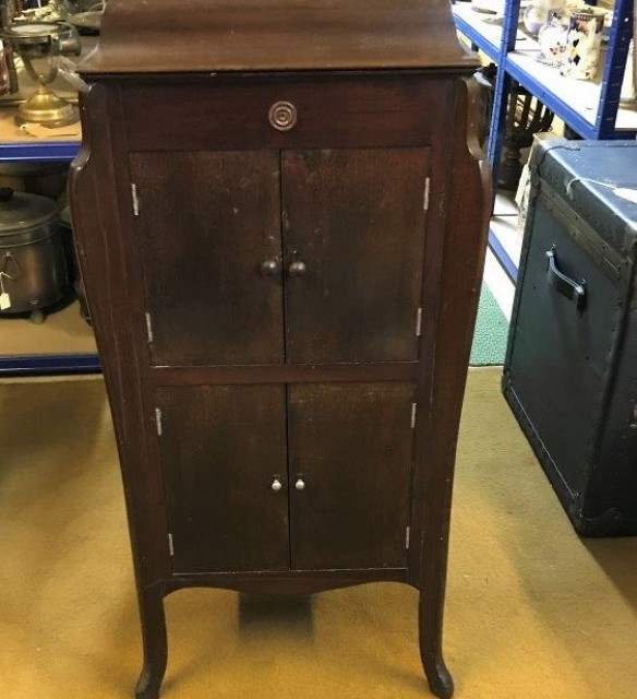 Antique Mahogany Gramophone Cabinet