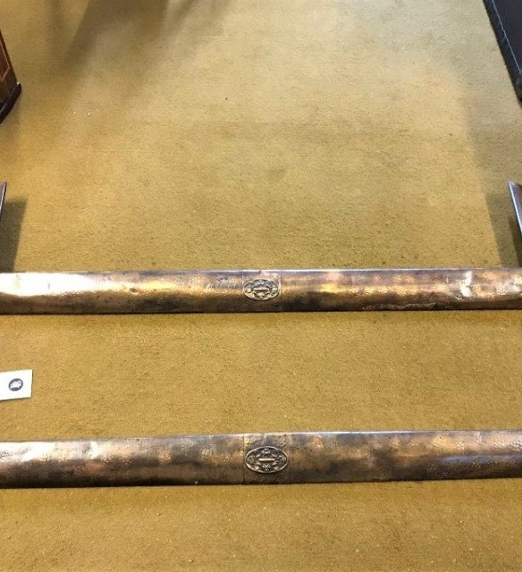 Pair of Copper Arts & Crafts Fire Fender