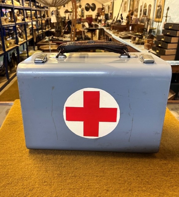 Vintage Metal Cased Portable First Aid Kit