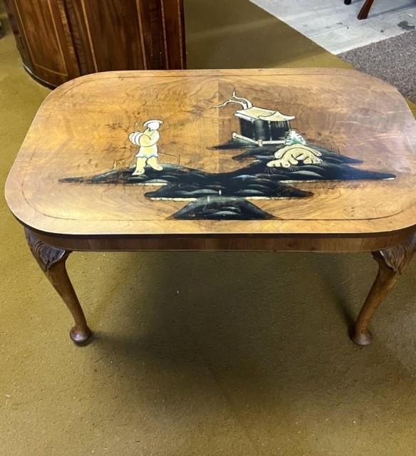 Vintage Mahogany Chinoiserie Side / Coffee Table