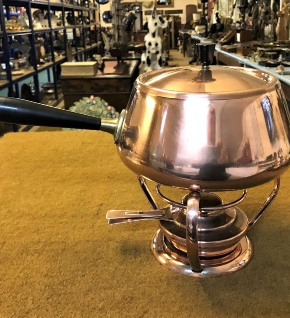 Vintage Copper Fondue Set