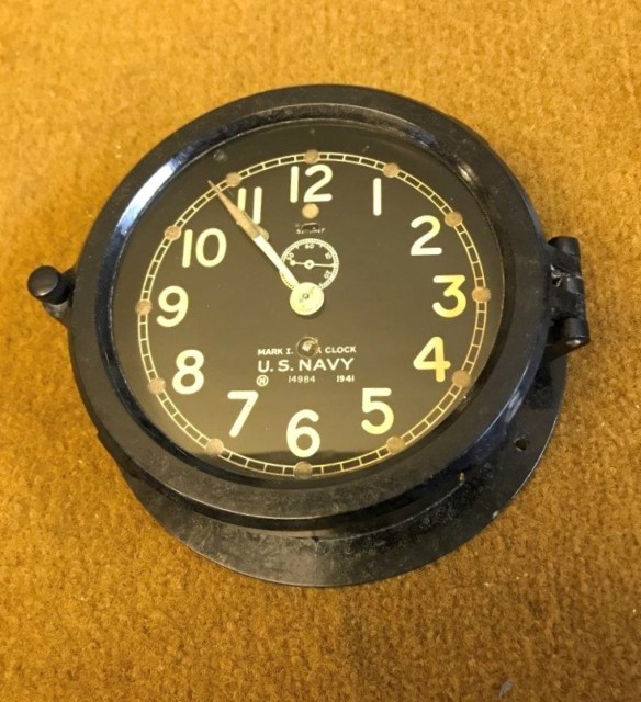 WW2 U.S. Navy Mk1 Deck Clock