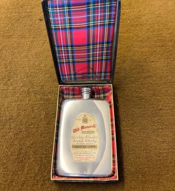 Antique Pewter Spirit Flask by James Dixon & Sons Sheffield