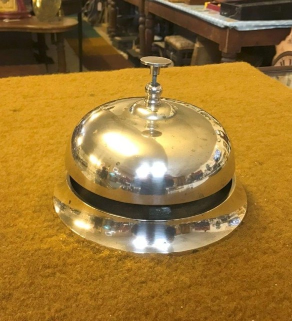 Vintage Large Brass Reception Desk Bell