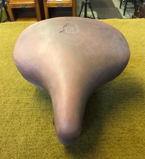 Vintage NSU Rubberised and Sprung Bicycle Saddle